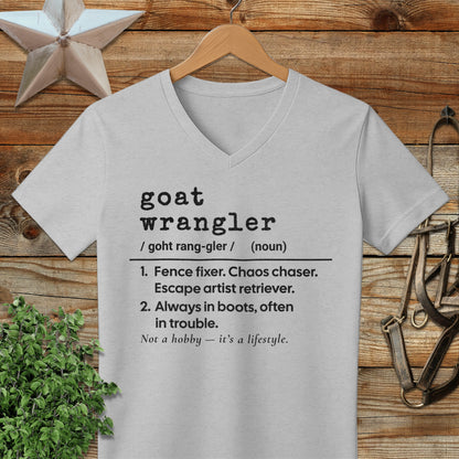 Goat Wrangler Definition V-neck