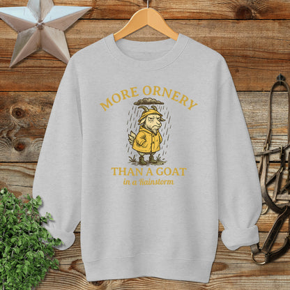 Goat in a Rainstorm Sweatshirt