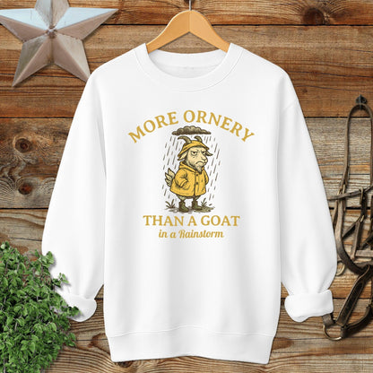 Goat in a Rainstorm Sweatshirt