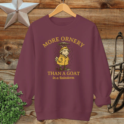 Goat in a Rainstorm Sweatshirt