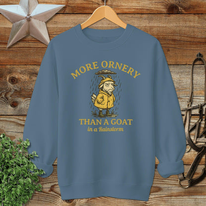 Goat in a Rainstorm Sweatshirt