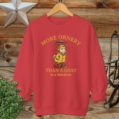 Goat in a Rainstorm Sweatshirt