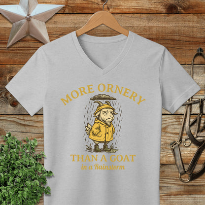 Goat in a Rainstorm V-neck
