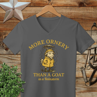 Goat in a Rainstorm V-neck