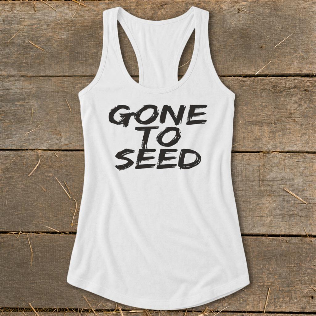 Gone to Seed Racerback Tank - Solid White