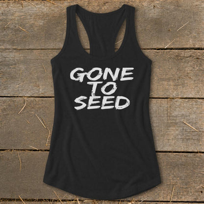 Gone to Seed Racerback Tank - Solid Black