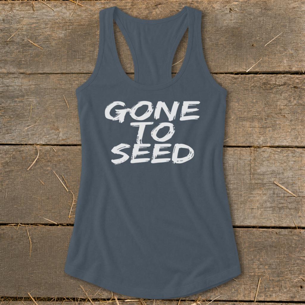 Gone to Seed Racerback Tank - Solid Indigo