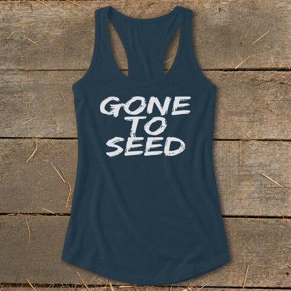 Gone to Seed Racerback Tank - Solid Midnight Navy