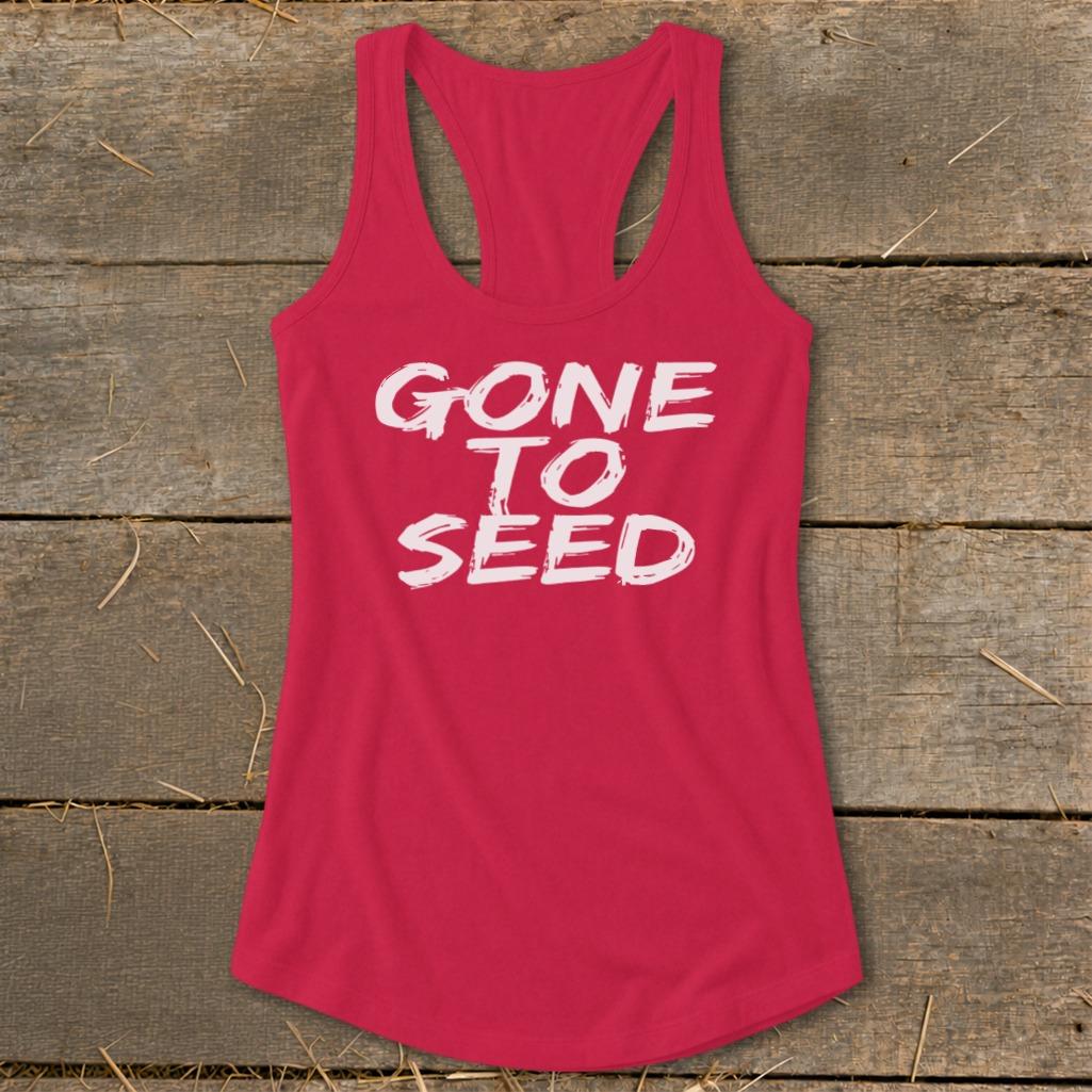 Gone to Seed Racerback Tank - Solid Red