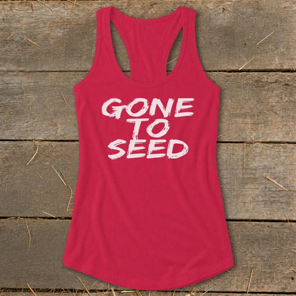 Gone to Seed Racerback Tank - Solid Red