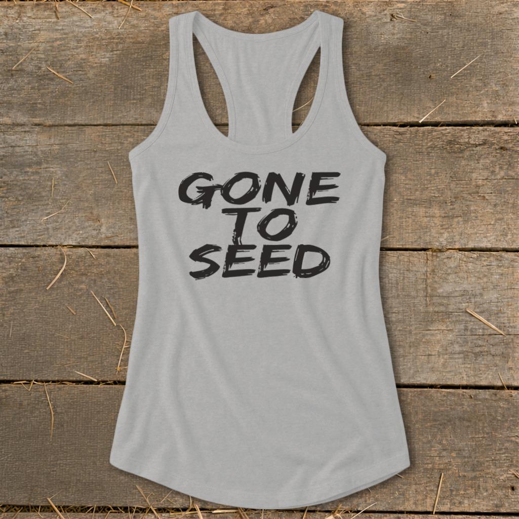 Gone to Seed Racerback Tank - Heather Grey