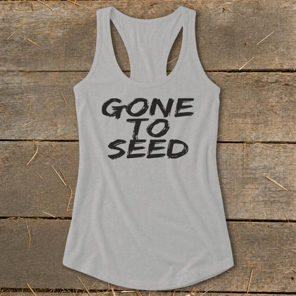 Gone to Seed Racerback Tank - Heather Grey