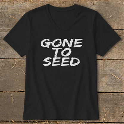 Gone to Seed V-neck - Black