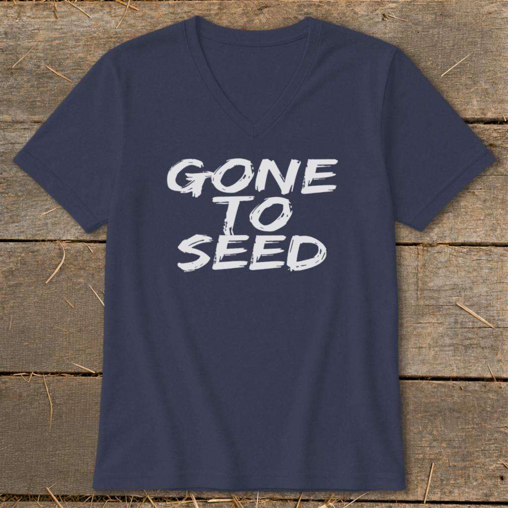 Gone to Seed V-neck - Navy