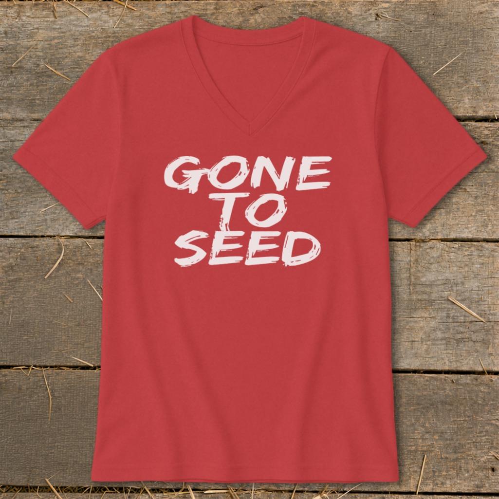 Gone to Seed V-neck - Red