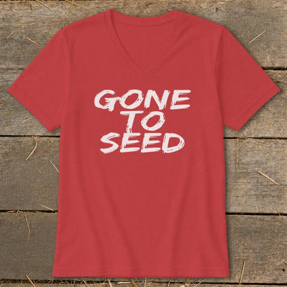 Gone to Seed V-neck - Red