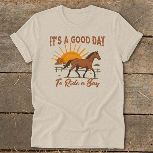 Good Day to Ride a Bay Softstyle Tee - Sand