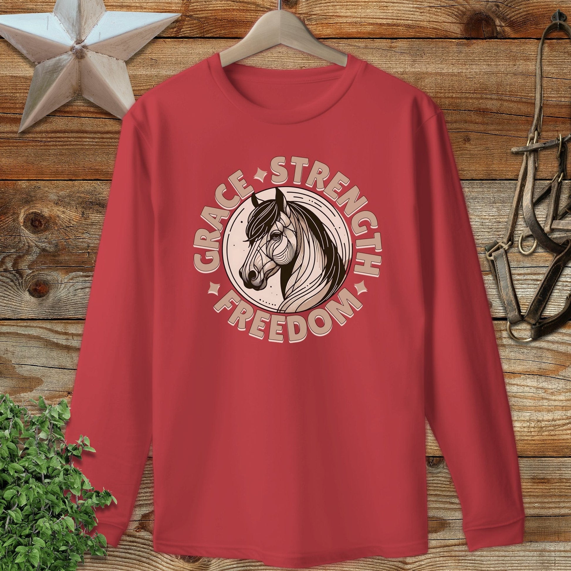 Grace Strength Freedom Long Sleeve Tee