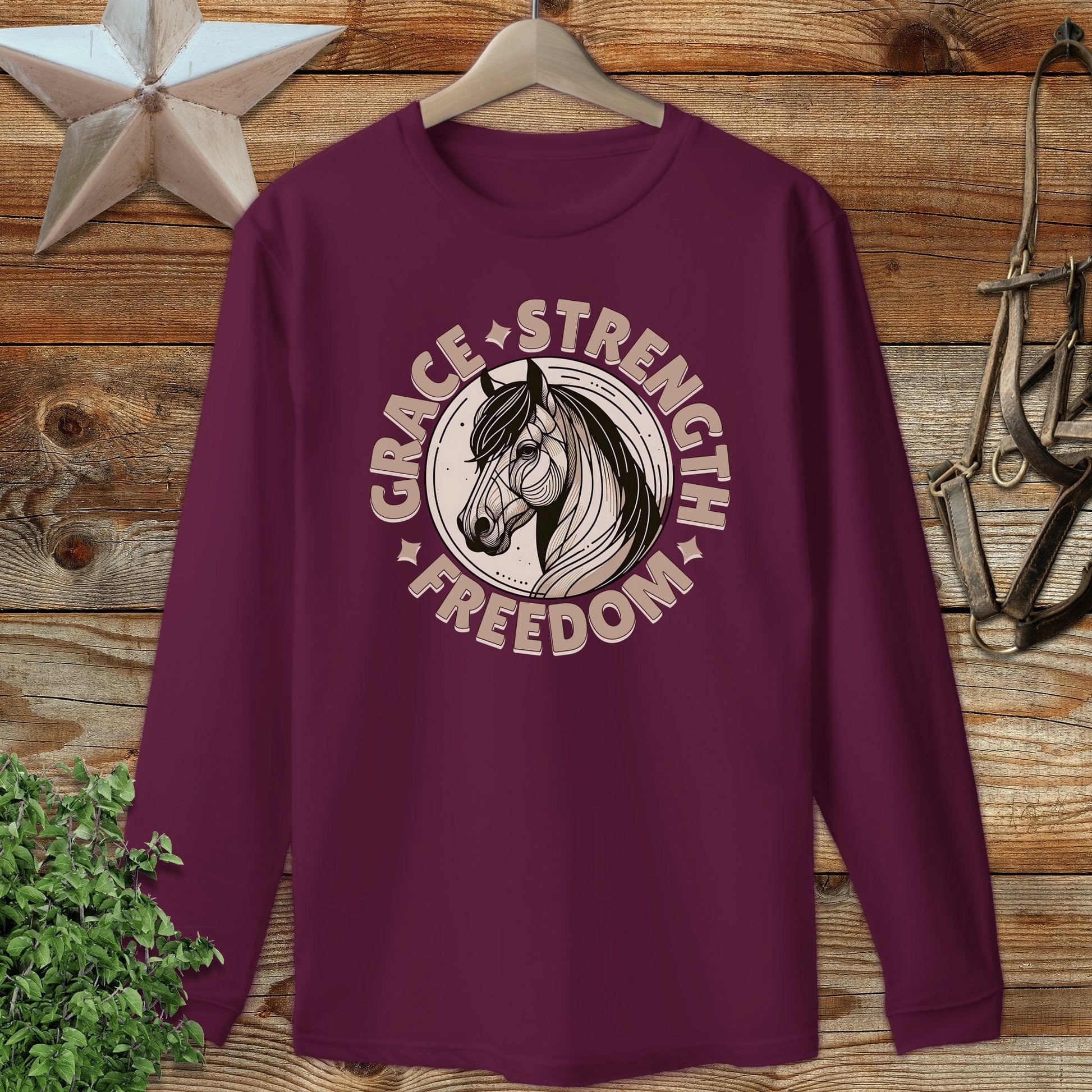 Grace Strength Freedom Long Sleeve Tee