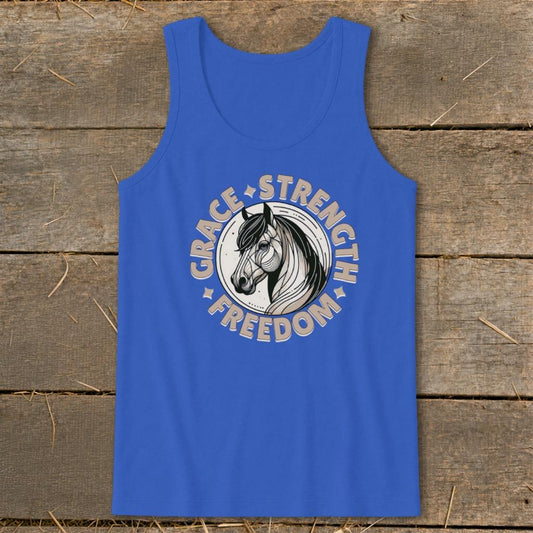 Grace Strength Freedom Tank Top - Royal
