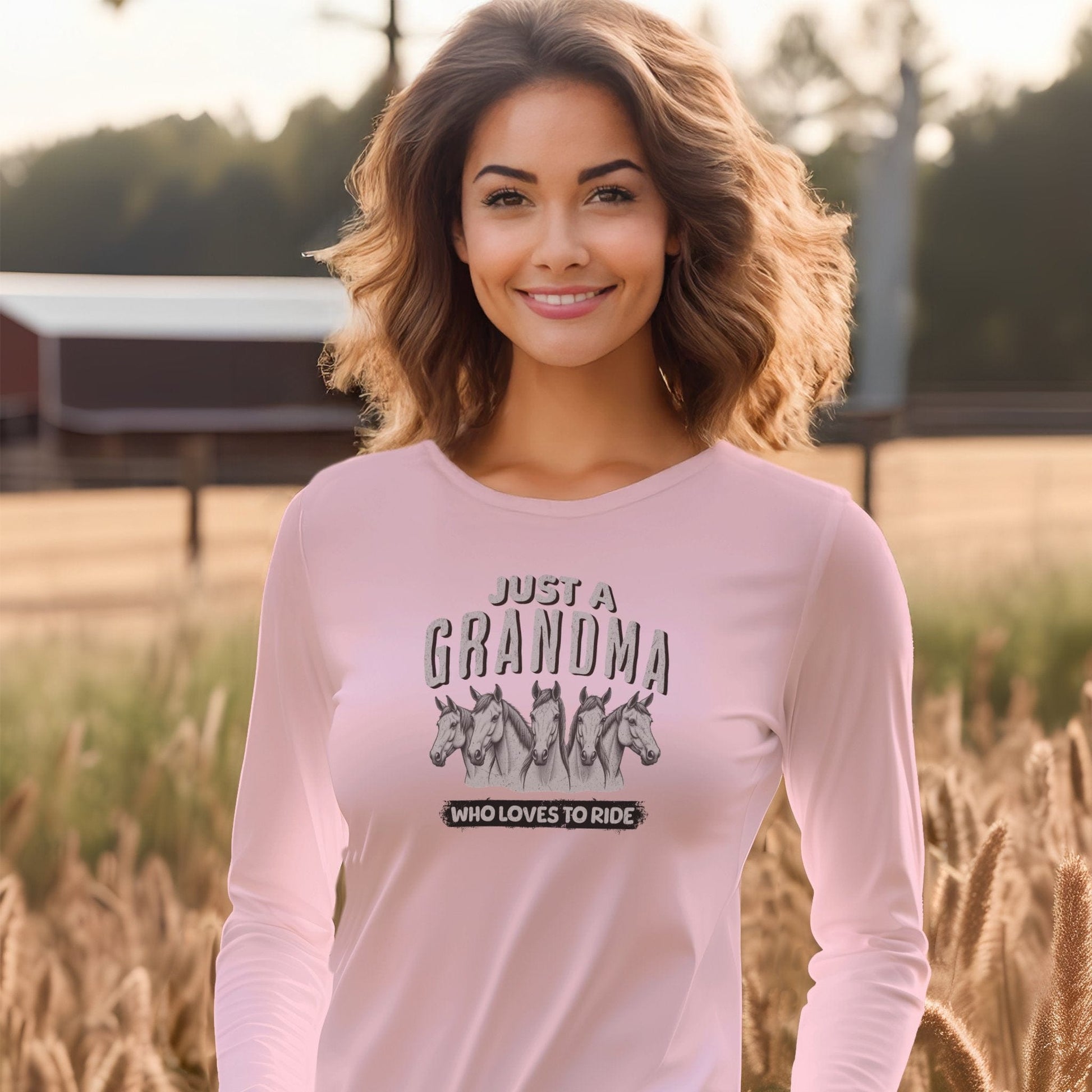Grandma Loves To Ride Long Sleeve Tee