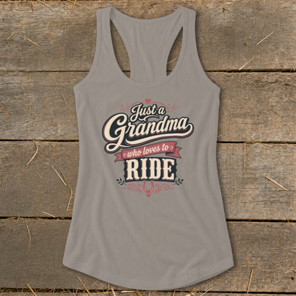 Grandma Loves To Ride Racerback Tank