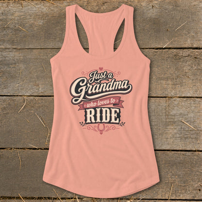 Grandma Loves To Ride Racerback Tank