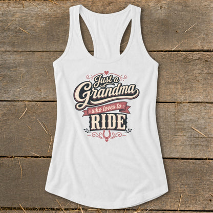 Grandma Loves To Ride Racerback Tank