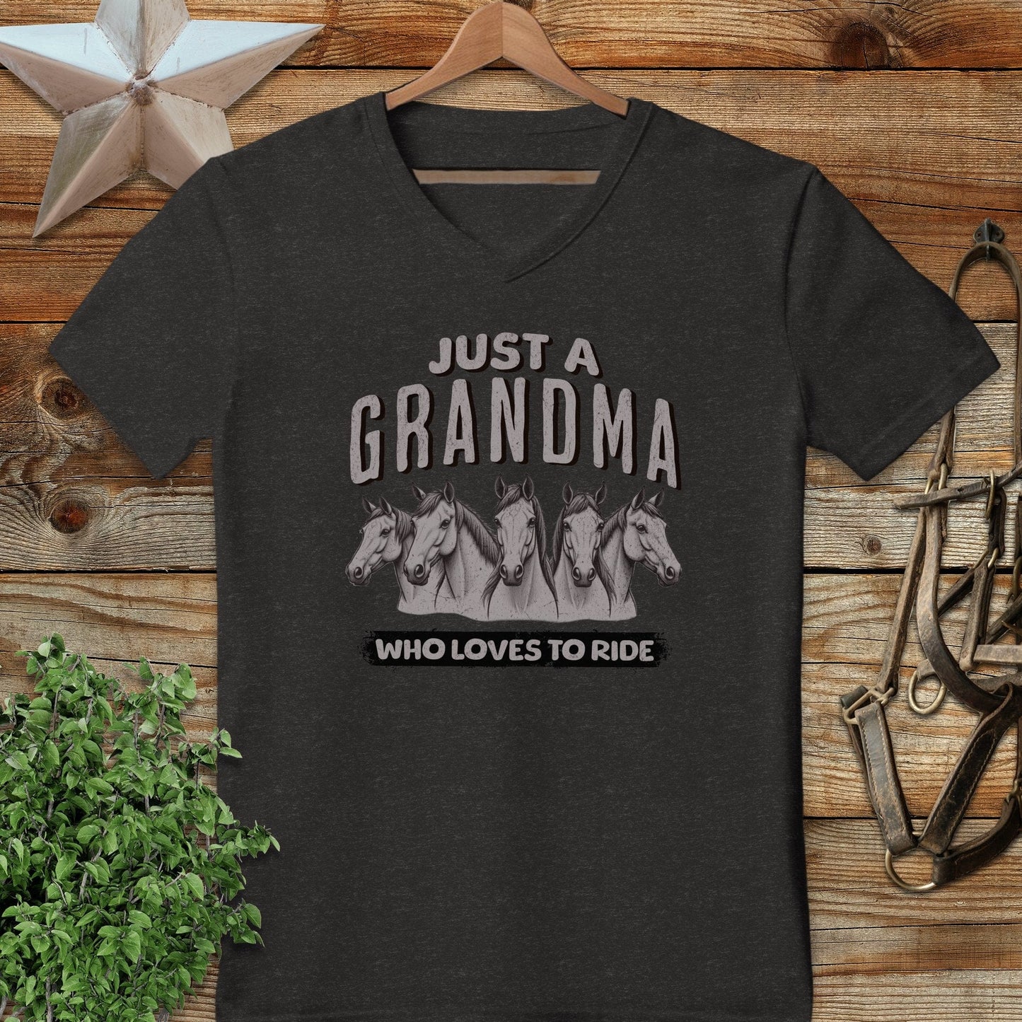 Grandma Loves To Ride V-neck