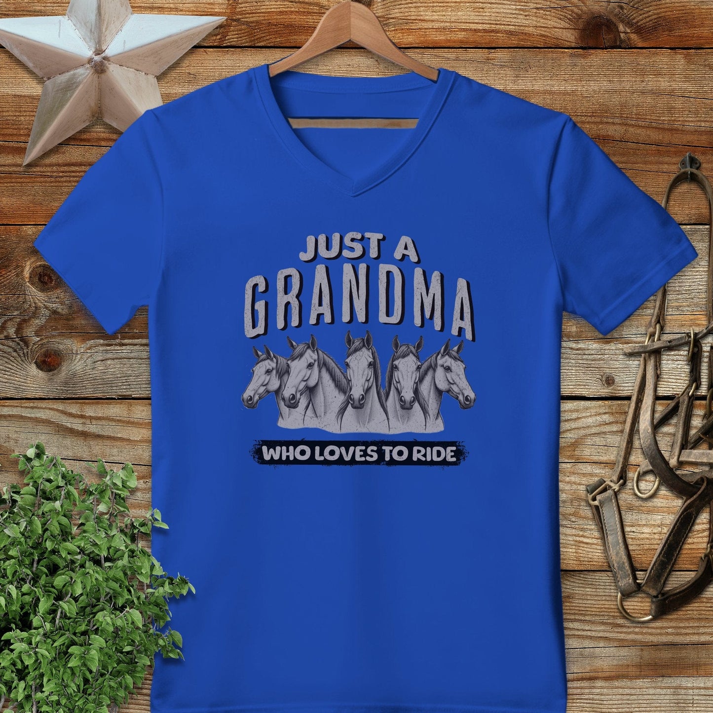 Grandma Loves To Ride V-neck