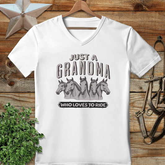 Grandma Loves To Ride V-neck