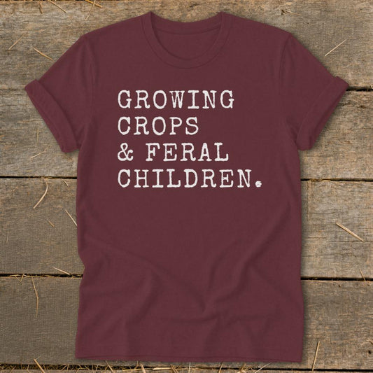 Growing Corps  Feral Children Softstyle Tee - Maroon
