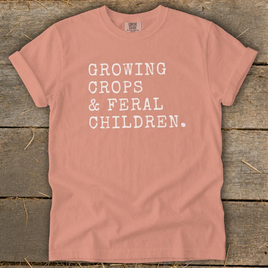 Growing Crops  Feral Children Signature Tee - Terracotta