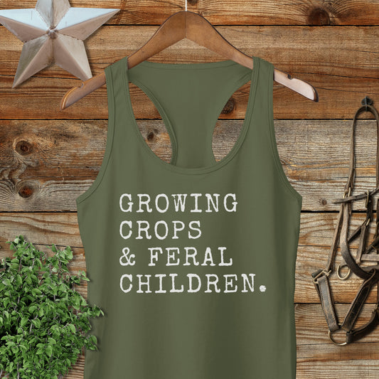 Growing Crops & Feral Children Racerback Tank