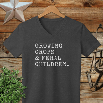 Growing Crops & Feral Children V-neck
