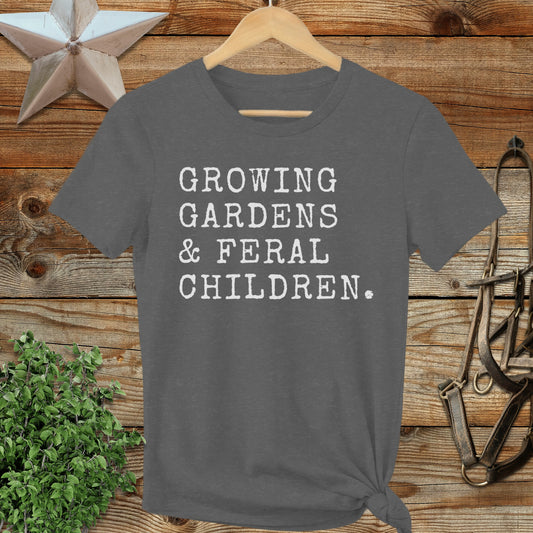 Growing Gardens & Feral Children Ladies Tee