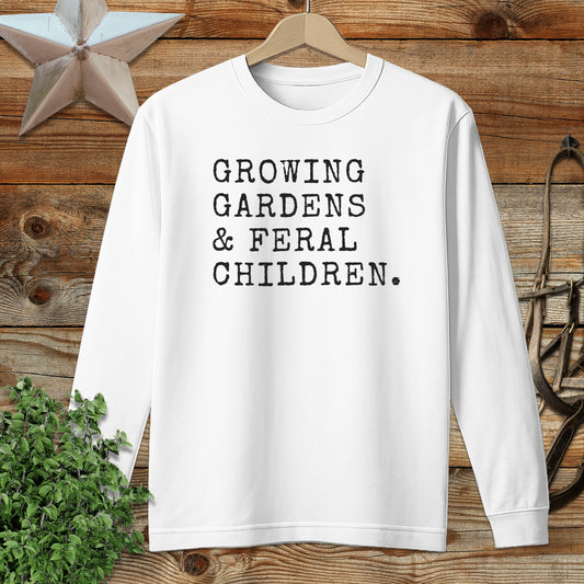 Growing Gardens & Feral Children Long Sleeve Tee
