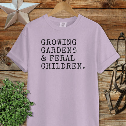 Growing Gardens & Feral Children Signature Tee