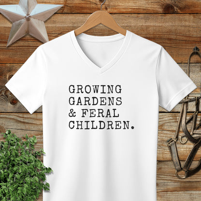 Growing Gardens & Feral Children V-neck
