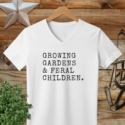 Growing Gardens & Feral Children V-neck