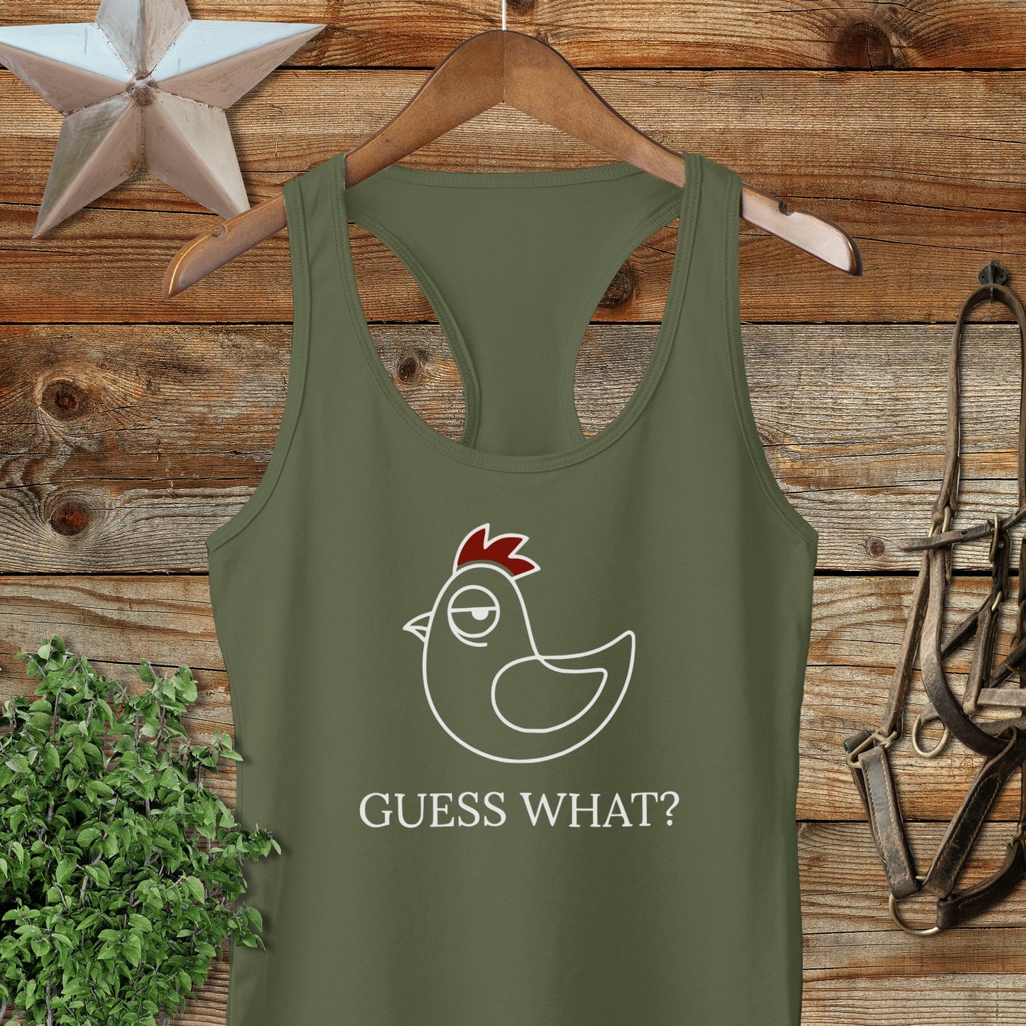 Guess What Racerback Tank