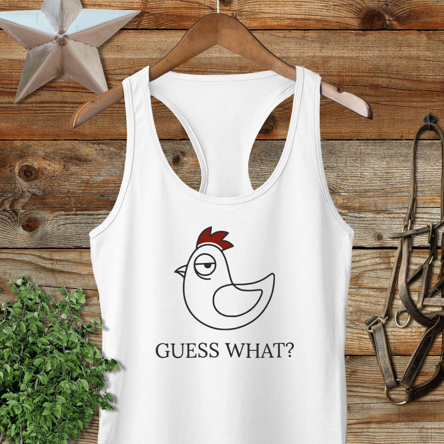 Guess What Racerback Tank