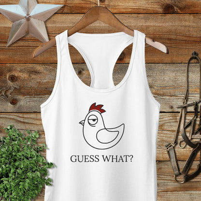 Guess What Racerback Tank