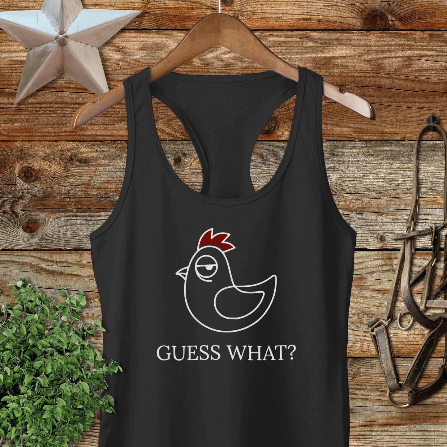 Guess What Racerback Tank