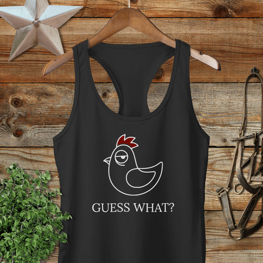 Guess What Racerback Tank