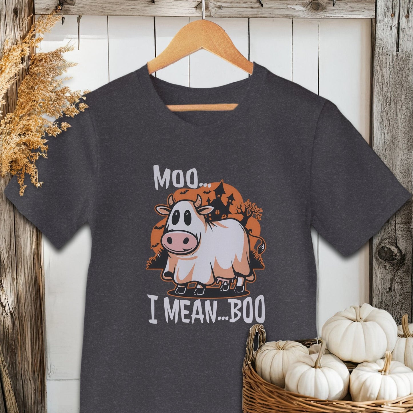 Halloween Moo I Mean Boo Cow Shirt