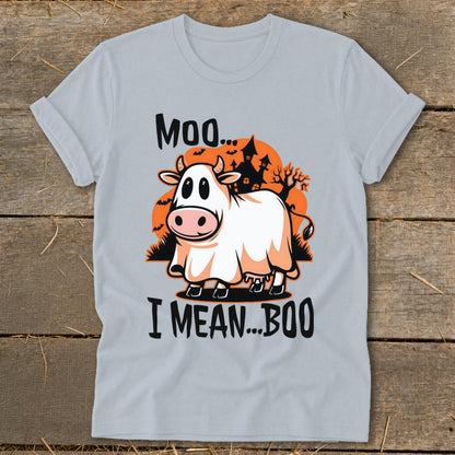Halloween Moo I Mean Boo Cow Softstyle Tee