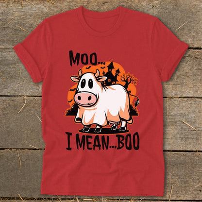 Halloween Moo I Mean Boo Cow Softstyle Tee