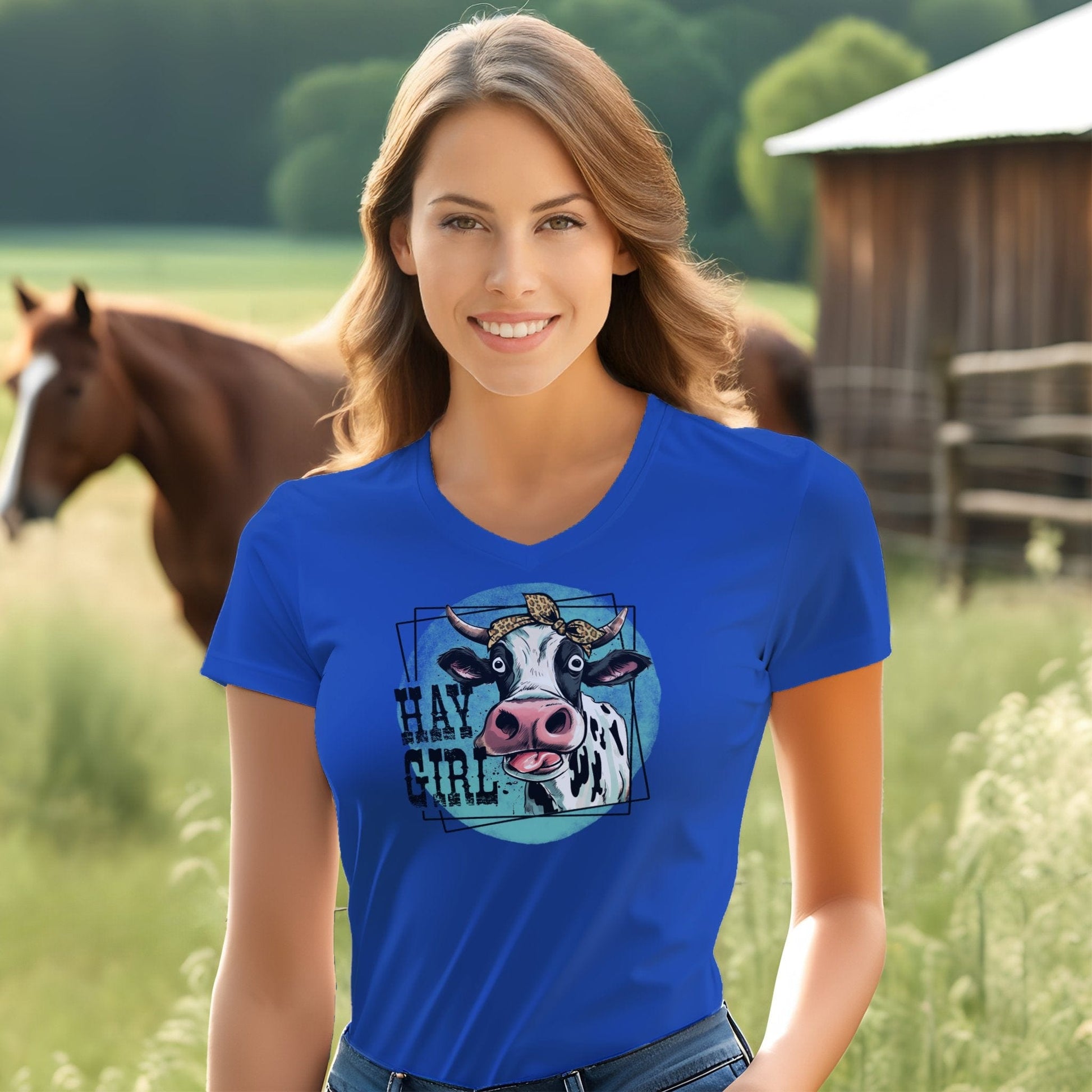 Hay Girl V-neck