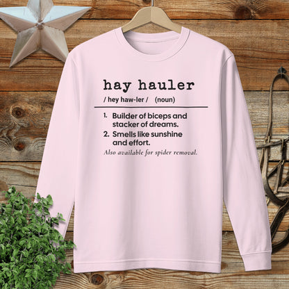 Hay Hauler Definition Long Sleeve Tee